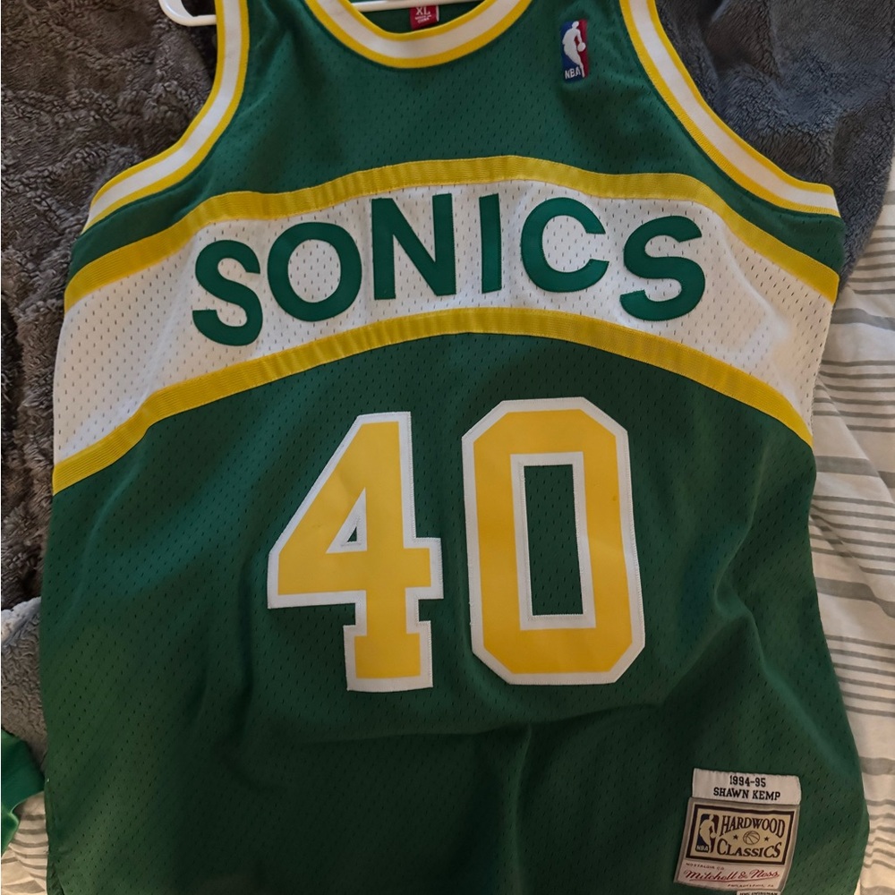 Mitchell & Ness Shawn Kemp Green Jersey